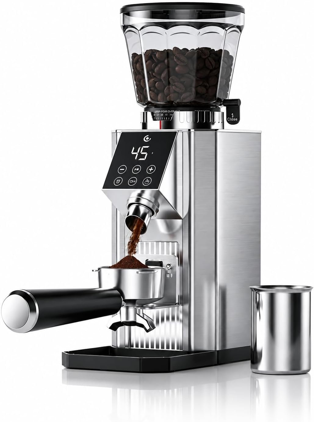 AMZCHEF Conical Burr Coffee Grinder