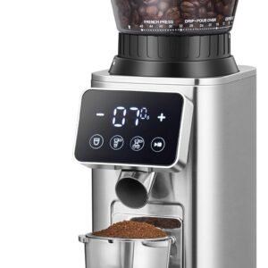 AMZCHEF Conical Burr Coffee Grinder