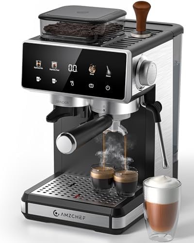 AMZCHEF Espresso Machine with Grinder