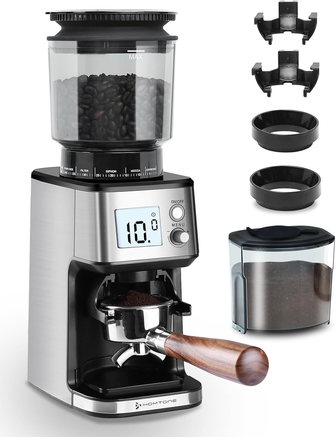 Homtone Conical Burr Espresso Grinder