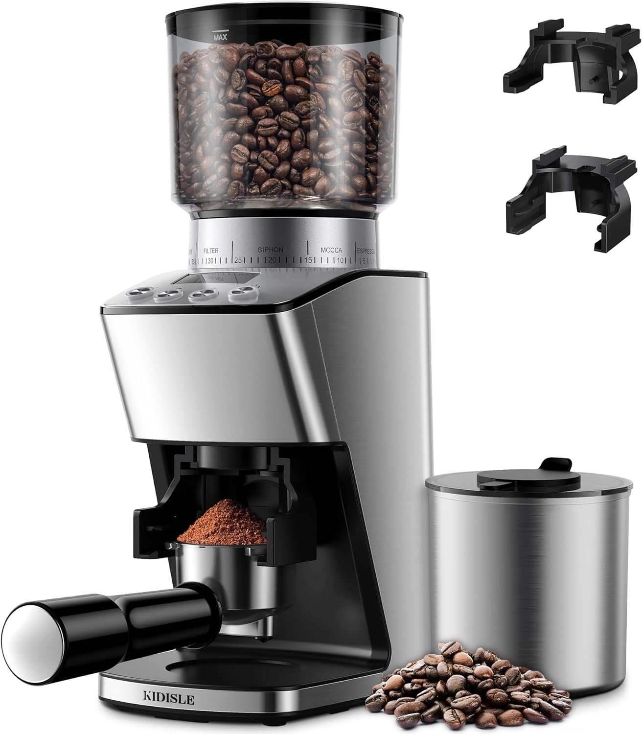 KIDISLE Conical Burr Coffee Grinder