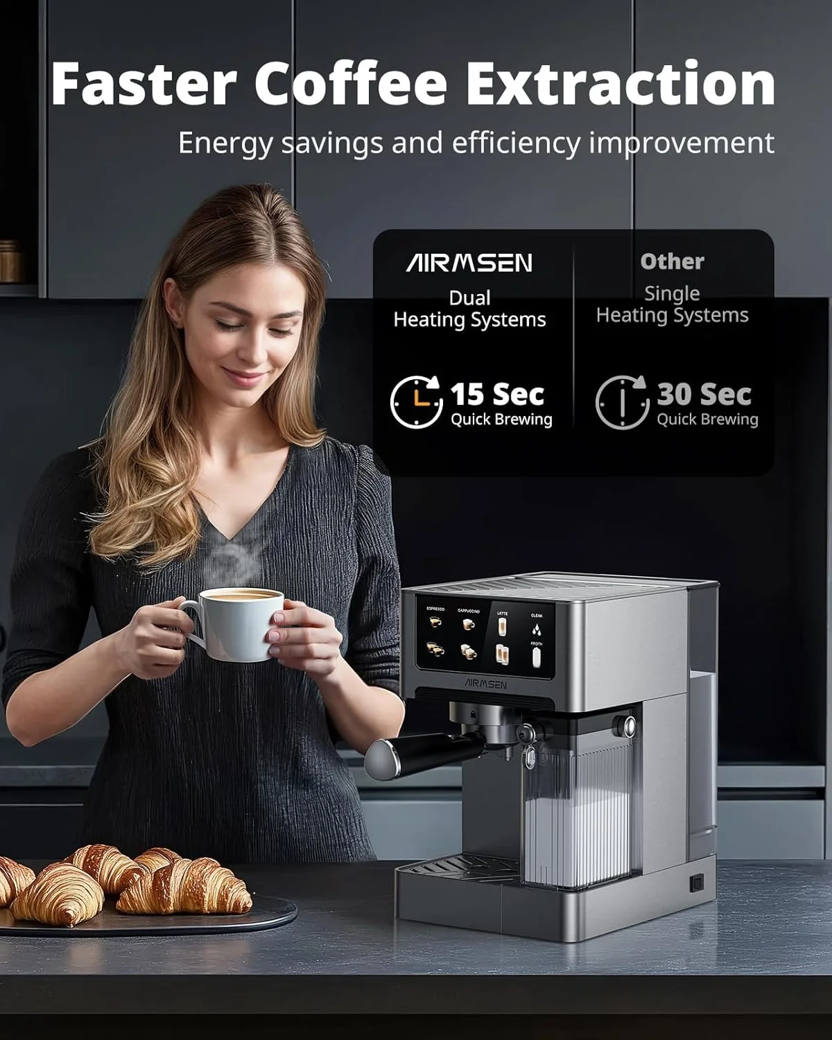 AIRMSEN 20 Bar Espresso Machine