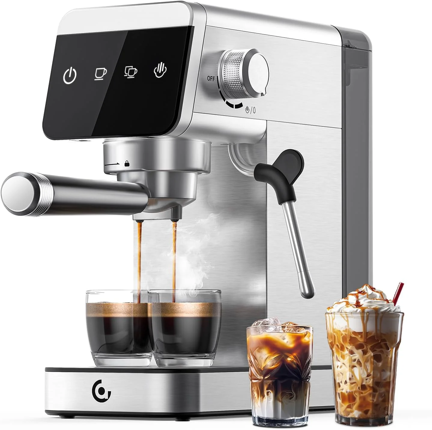 AMZCHEF 20 Bar Espresso Machine with LED touch screen