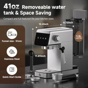 AMZCHEF 20 Bar Espresso Machine view 6