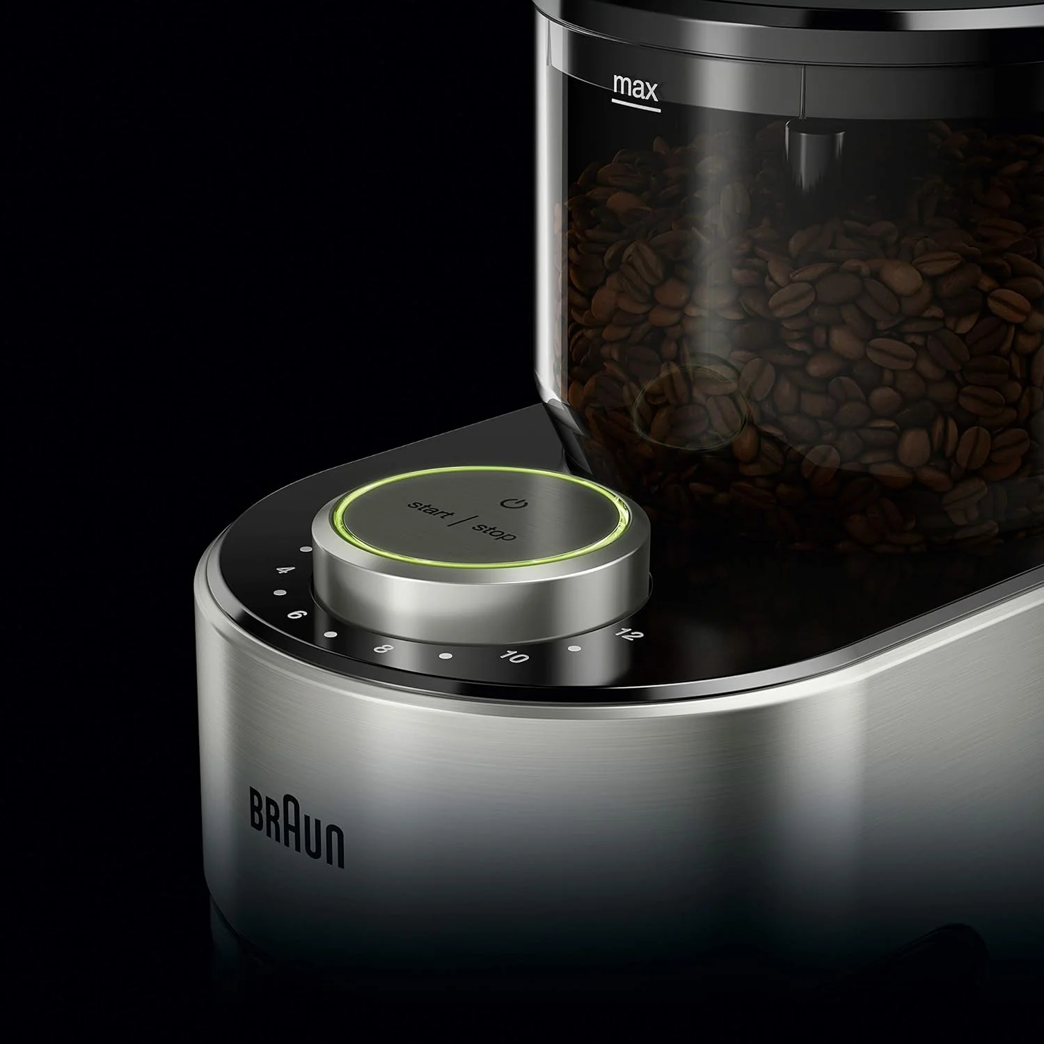 Braun KG7070 bean hopper and cup selector