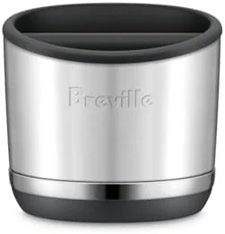 The Breville Knock Box 10 placed neatly on a coffee station setup