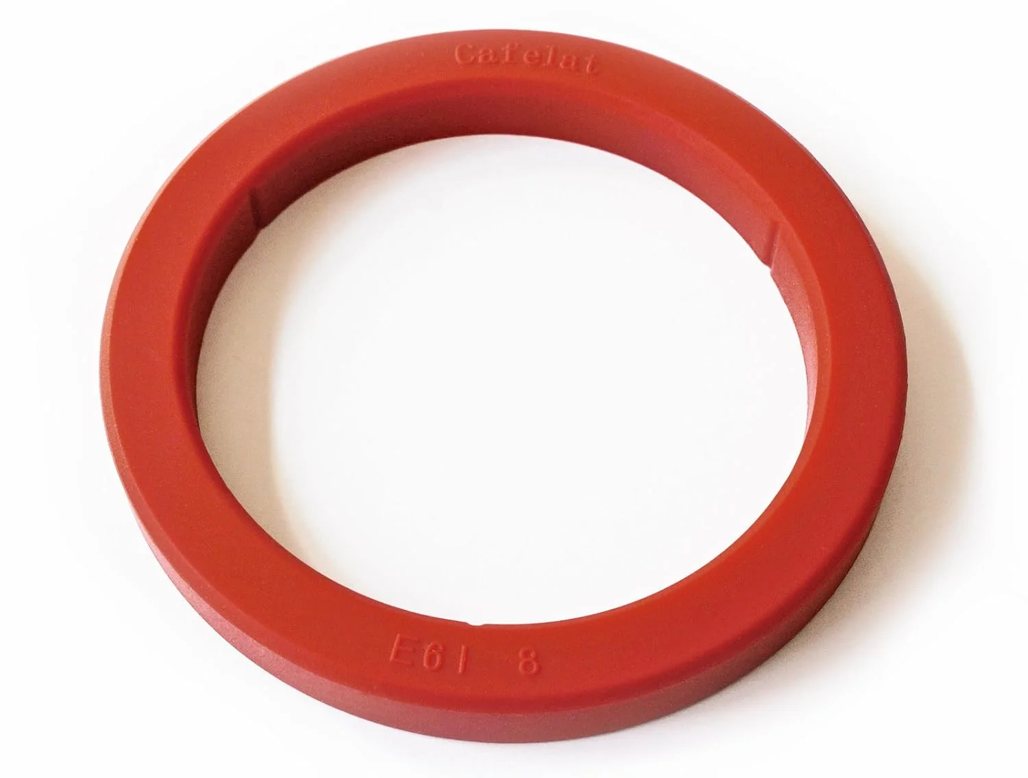 Diagram showing the precise dimensions of the Cafelat Silicone Group Gasket: 78mm OD, 58mm ID, 8.4mm thickness