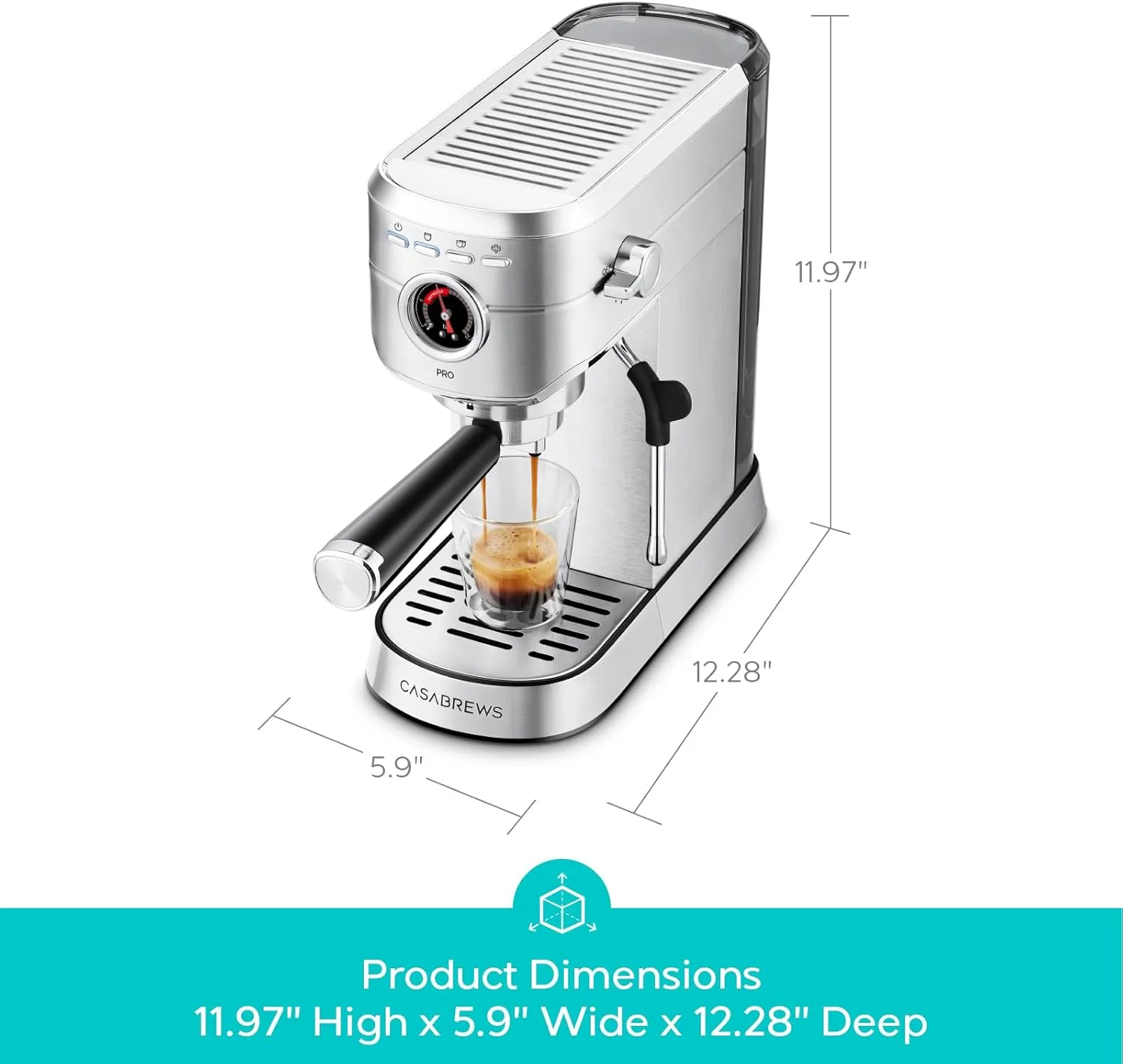 User interface of the CASABREWS 5418 PRO, highlighting its intuitive controls