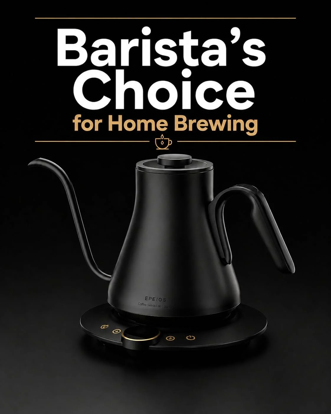 Close-up of the Cocinare Gooseneck Electric Kettle's precisely shaped spout