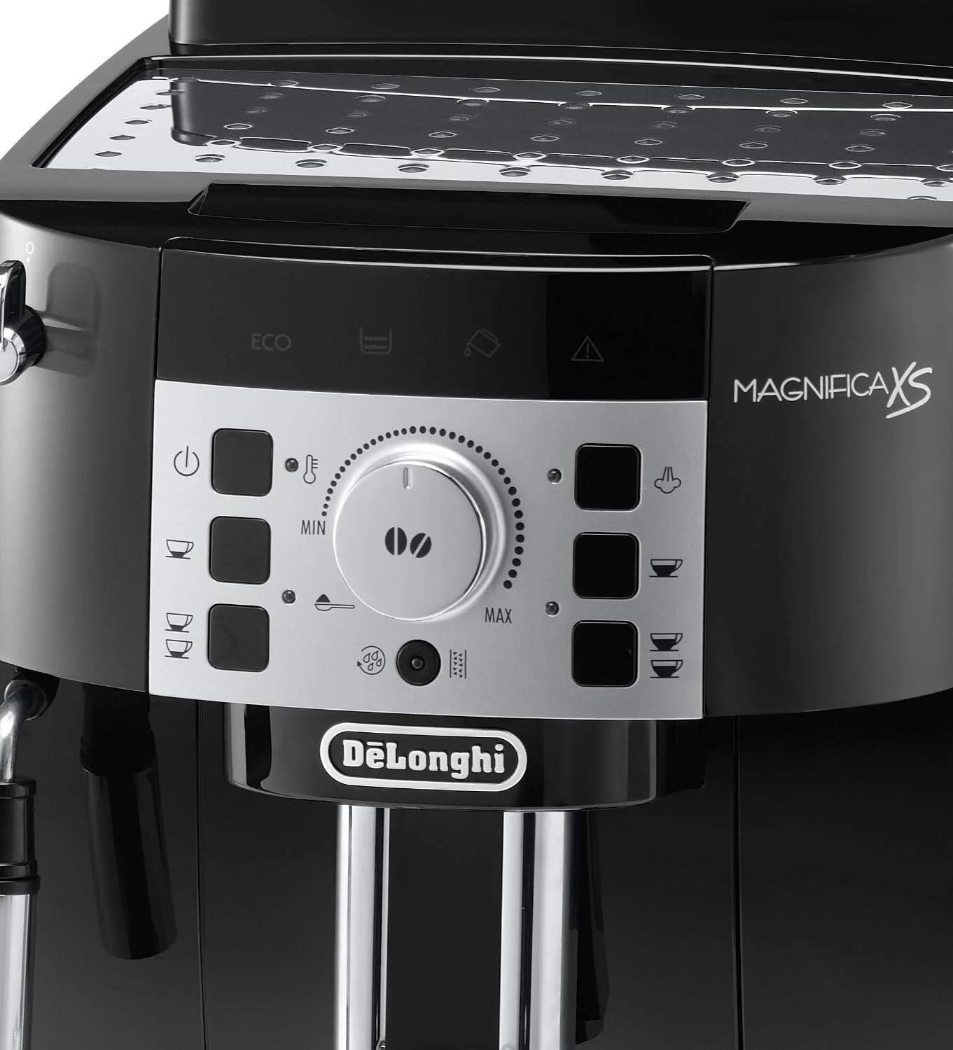 DeLonghi ECAM22110B steam wand and Rapid Cappuccino System in action