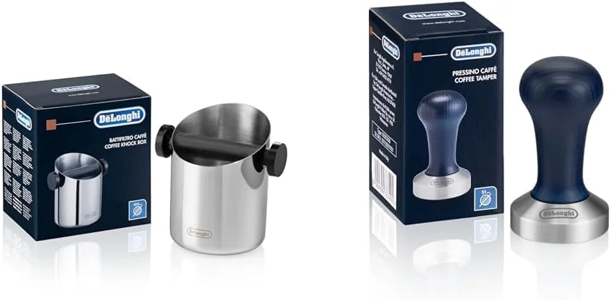 Overall view of the De'Longhi Knock Box showcasing its Italian design