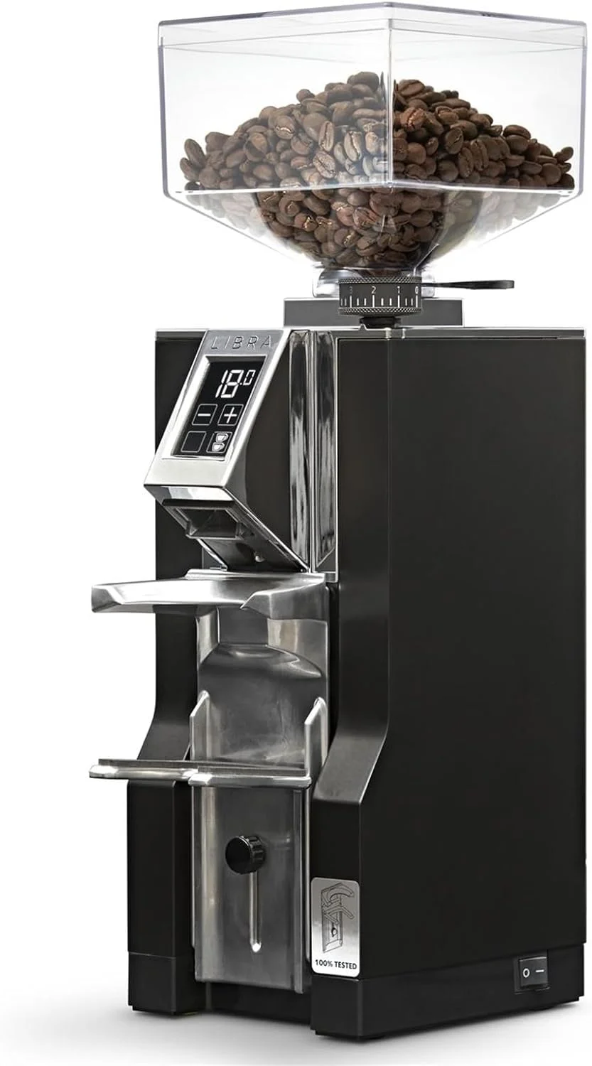 Eureka Mignon Libra grinder showcasing its compact design and build quality