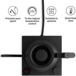 Fellow Stagg EKG Pro Electric Gooseneck Kettle – Precise Temperature Control, Quick Heating, Brew Timer, Scheduling, Stainless Steel, Pour-Over Coffee - 0.9L, Matte Black view 2