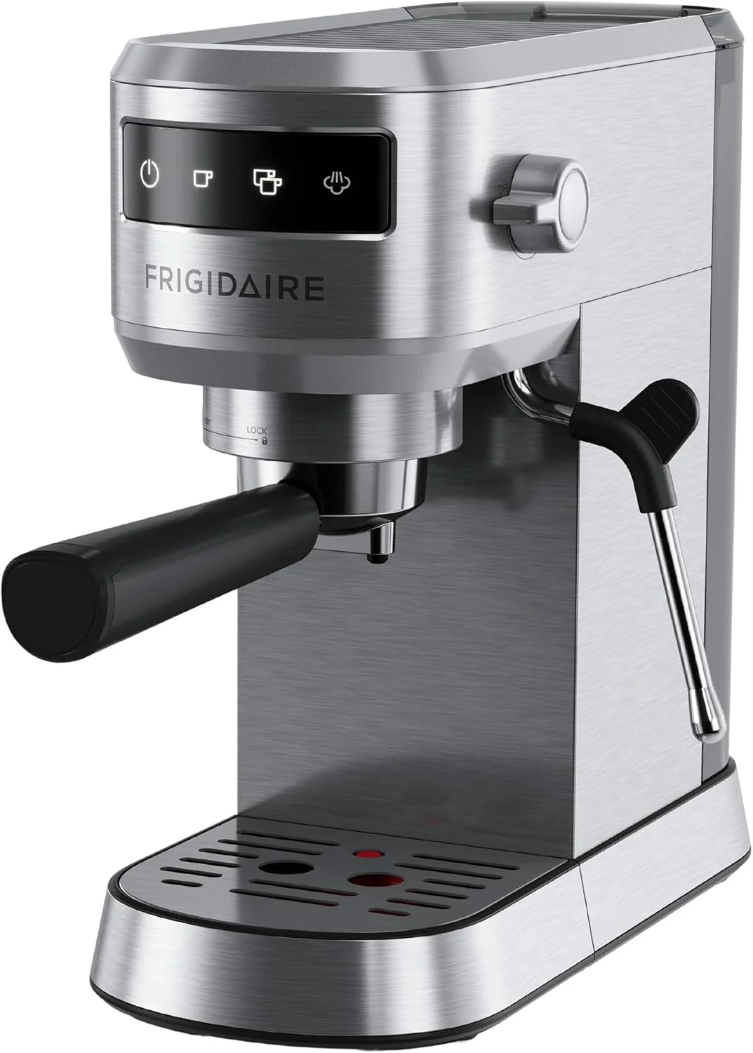 Frigidaire Steam Espresso Maker front view showing compact design