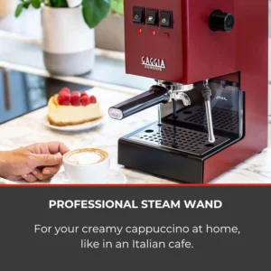 Gaggia RI9380/47 Classic Pro Espresso Machine,1.3liters, Cherry Red view 5
