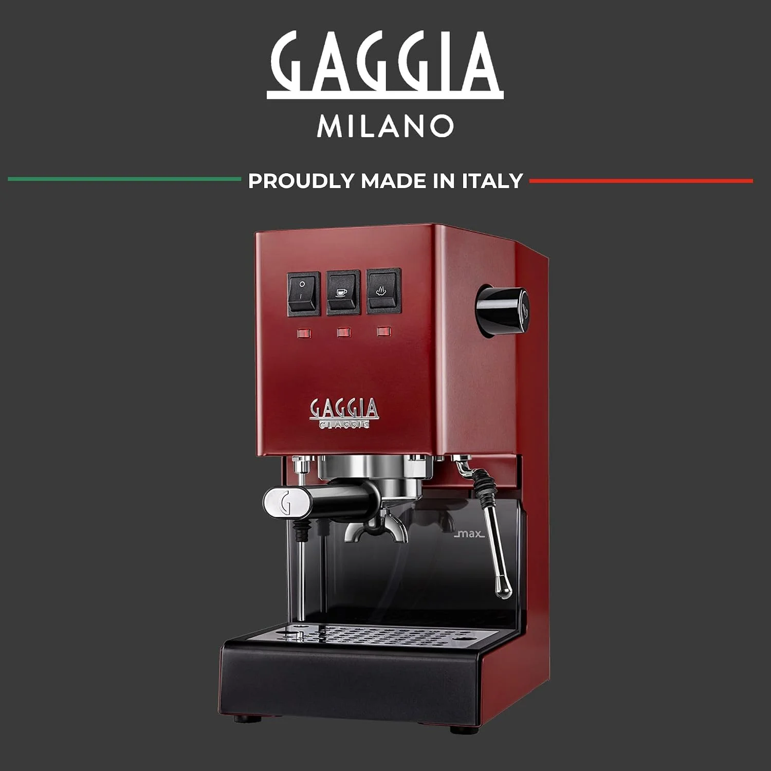 Gaggia Classic Pro Cherry Red control panel