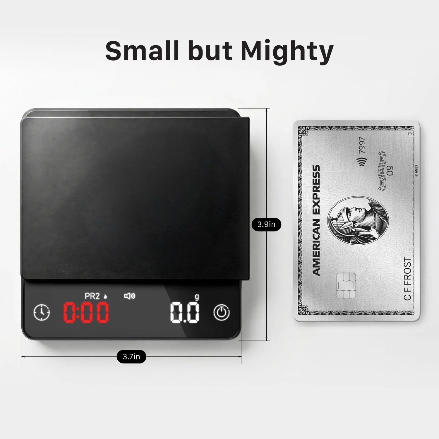 Pour over brewing setup with Garnen Mini Espresso Coffee Scale measuring water
