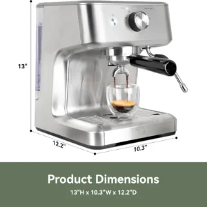Gevi EzBru 1000 58mm Commercial Espresso Machine | PID & NTC Temp Control, 4 Adjustable Shot/Temp, Powerful Steam Wand & Barista Kit for Home & Café view 2