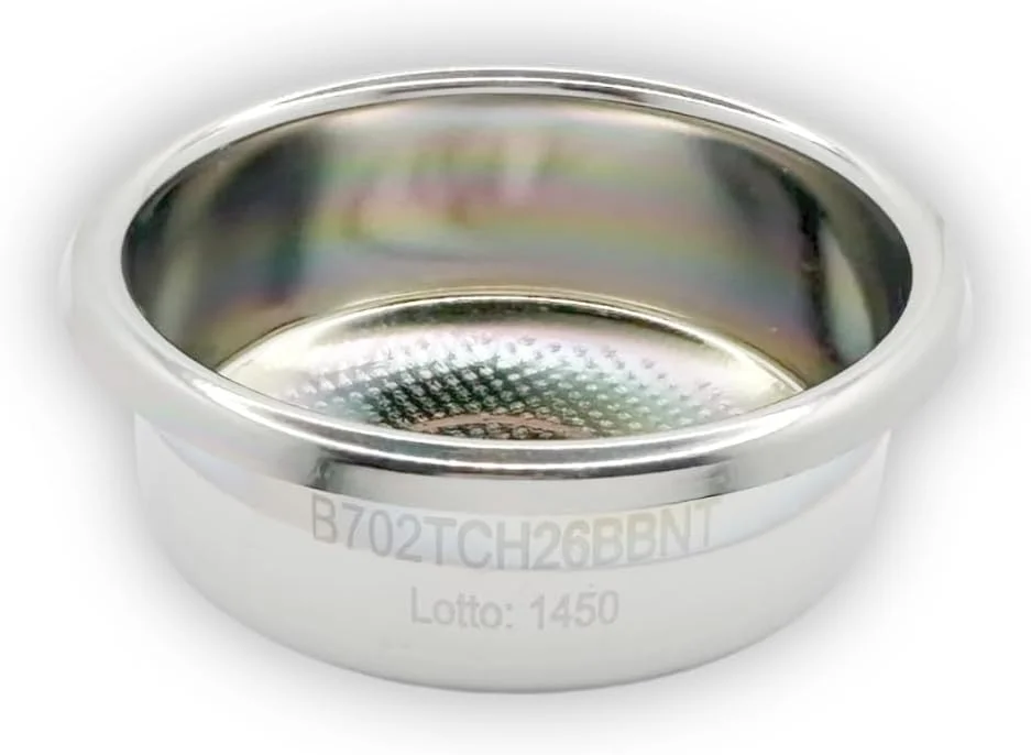 Close-up of the convex bottom of the IMS filter basket