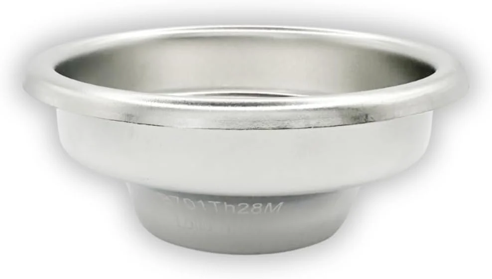 IMS filter basket showing its polished stainless steel interior