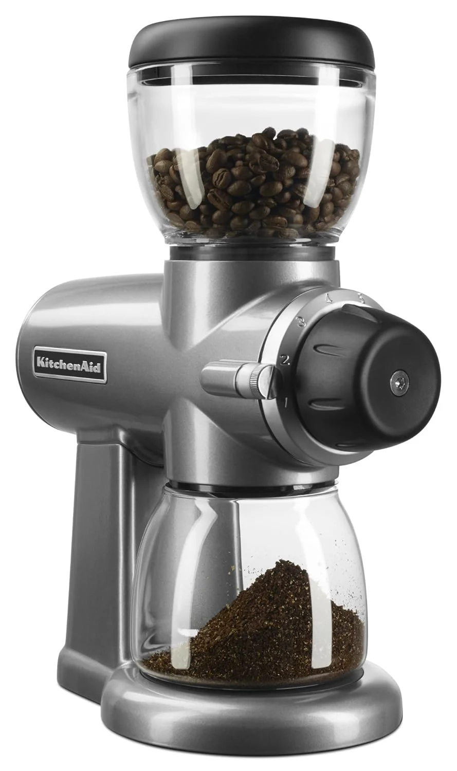 KitchenAid KCG0702CS grinder with die-cast metal body