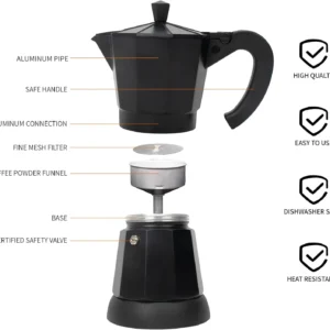 LAOION Cafetera Espresso Maker 6 Cup view 2