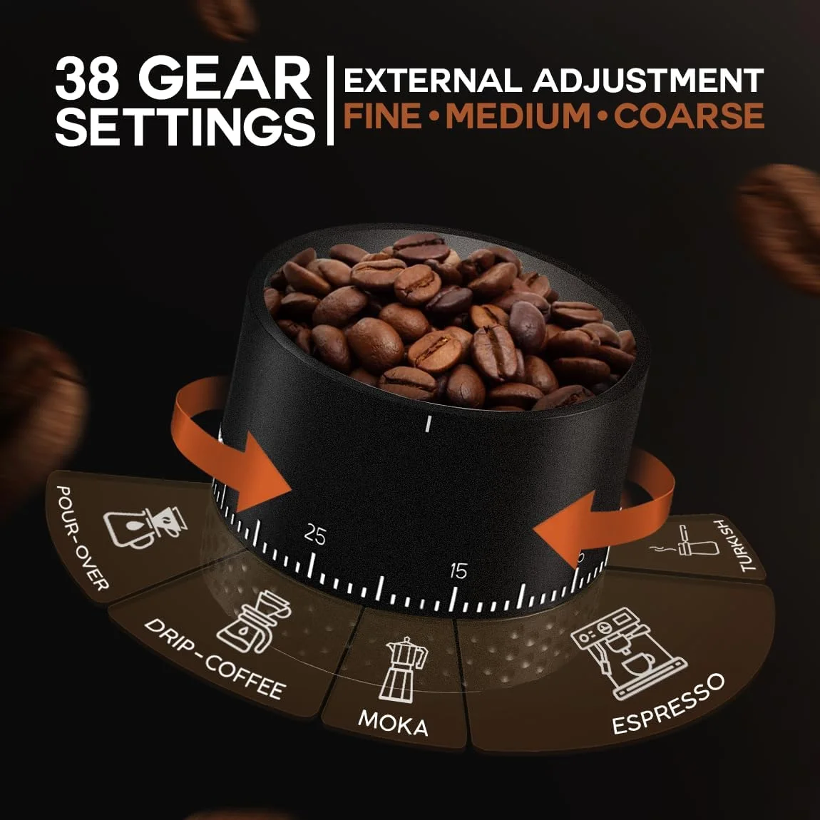 A coffee brewing setup, possibly pour-over, suggesting the LEBURRY's suitability for manual methods.