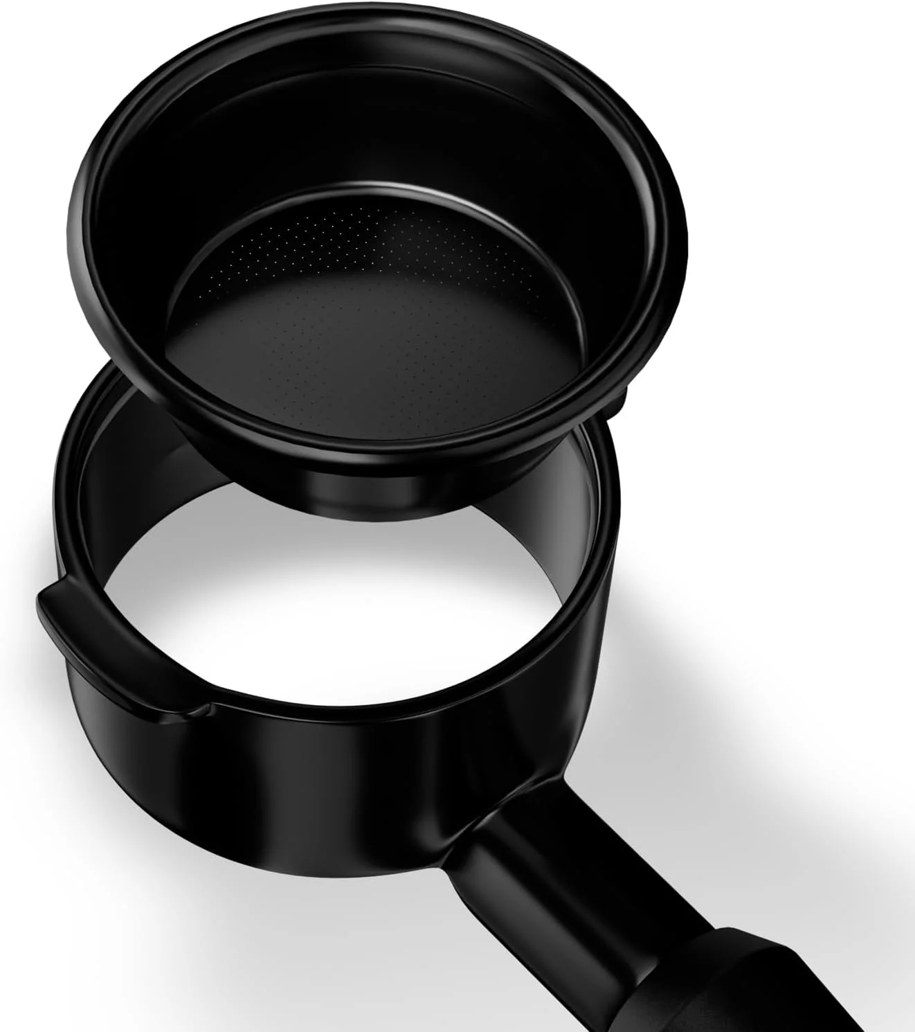 A well-formed crema on an espresso shot from a bottomless portafilter