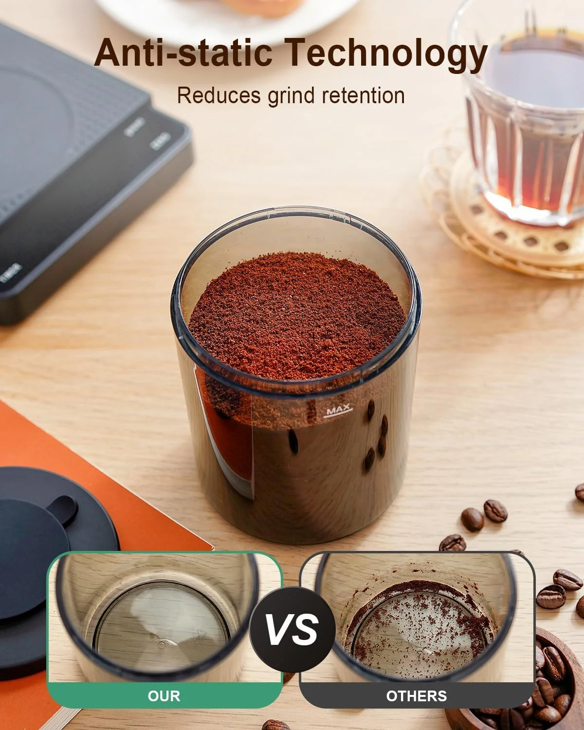MOKKOM Electric Coffee Grinder
