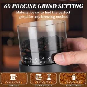 Mongdio Electric Burr Coffee Grinder view 3