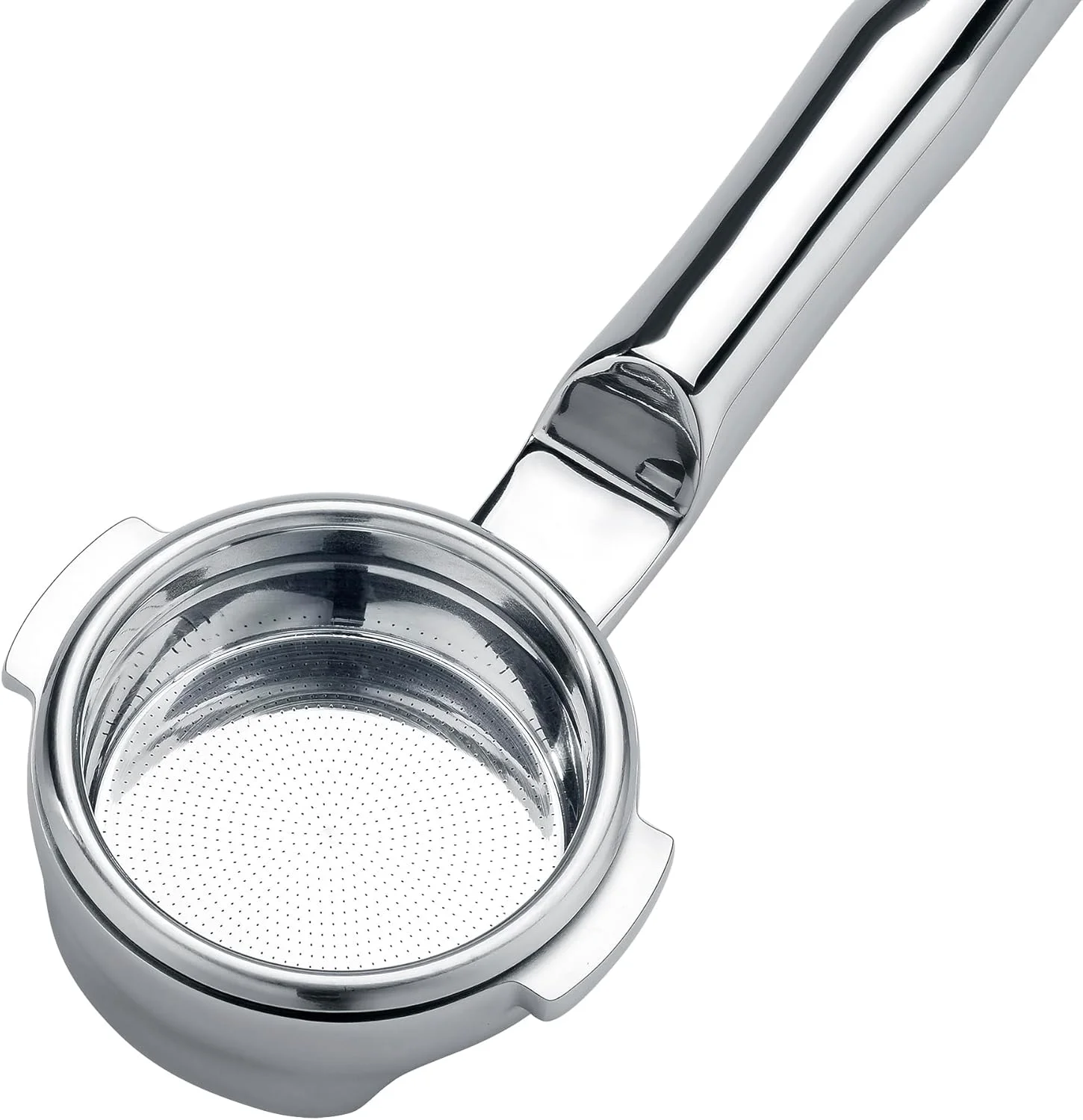 Normcore 58mm Portafilter handle in its horizontal lay-flat position