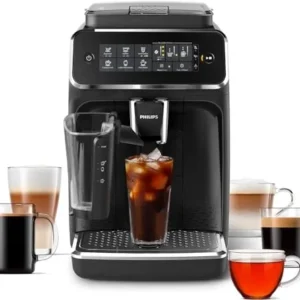 Philips 3200 Series Fully Automatic Espresso Ice Coffee Machine w/ LatteGo, EP3241/74, Black (Renewed) view 7
