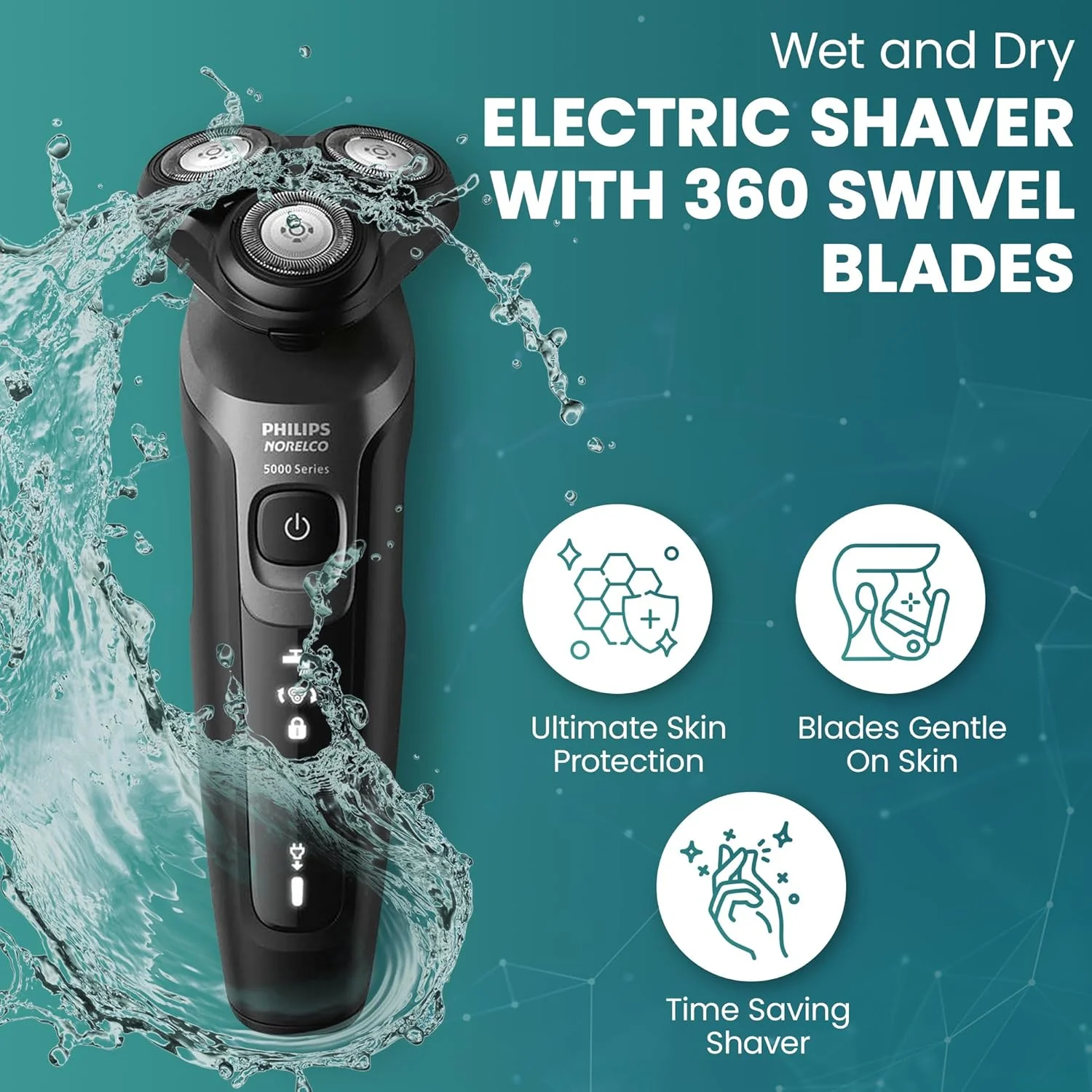 Detailed view of the Philips S5966 AquaTouch's ceramic burr grinding mechanism