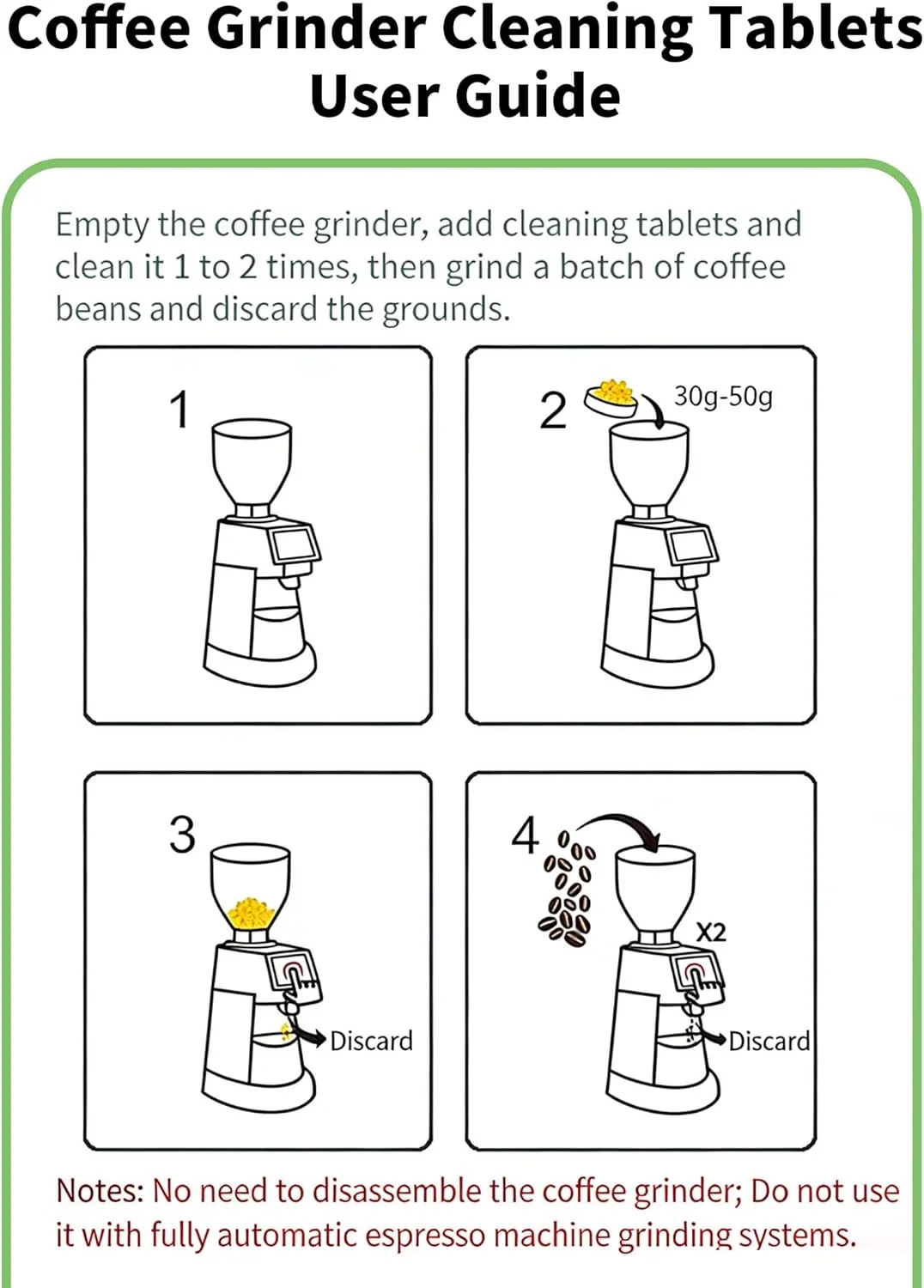 PUZZLEQ Coffee Grinder Cleaning Tablets packaging