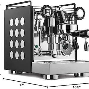 Rocket Espresso Appartamento Nera Espresso Machine | E61 | Heat Exchanger | Black/White