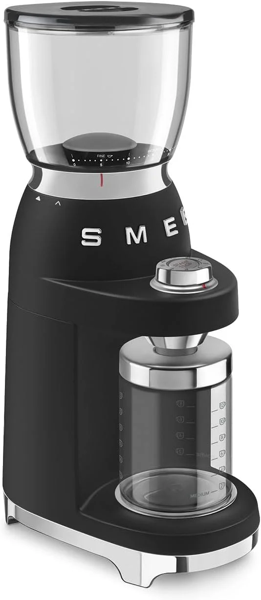 SMEG CGF11 Coffee Grinder - Stainless Steel Conical Burrs