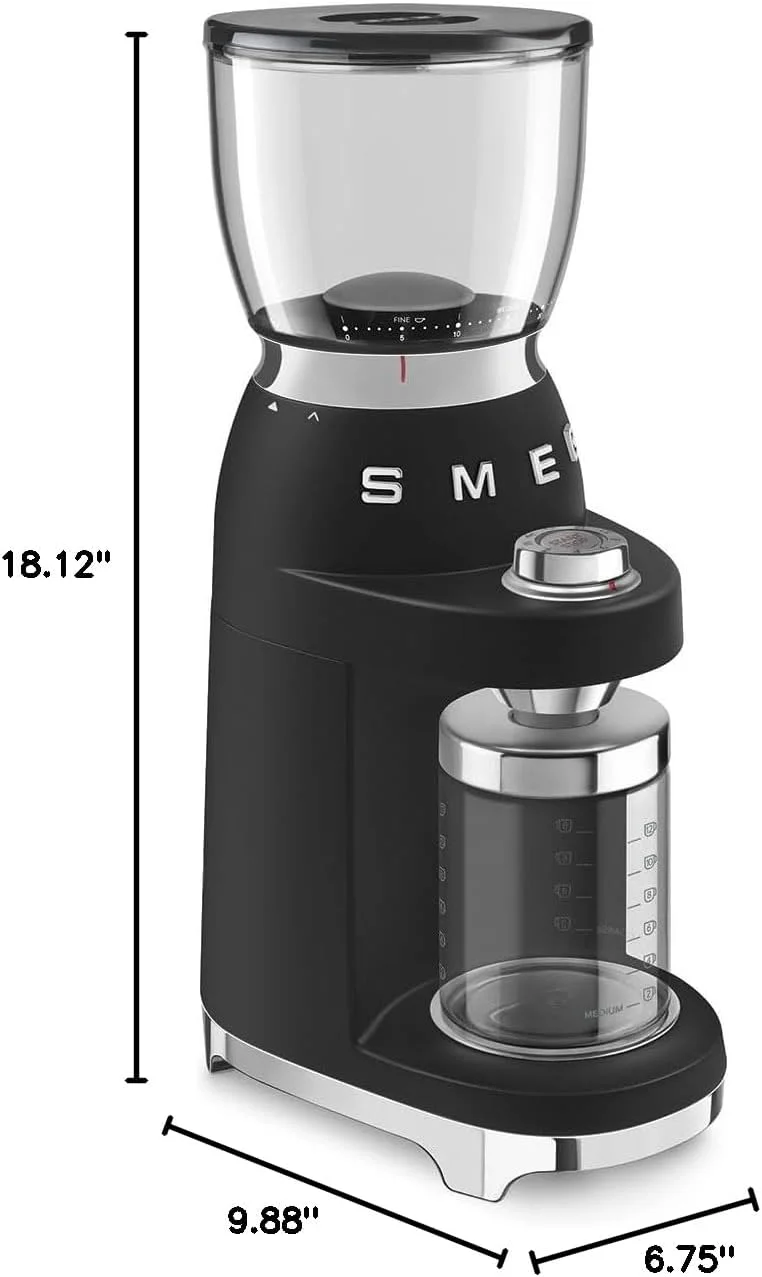 SMEG CGF11 Coffee Grinder - Die-Cast Aluminum Construction