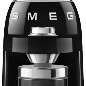 SMEG CGF11 Retro-Style Coffee Grinder – Burr Mill with 30 Grind Settings, Stainless Steel Conical Burrs, Removable Hopper – Precision Countertop Grinder for Espresso, Drip, French Press-Black view 1