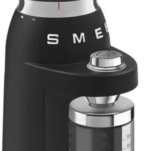 SMEG CGF11 Retro-Style Coffee Grinder – Burr Mill with 30 Grind Settings, Stainless Steel Conical Burrs, Removable Hopper – Precision Countertop Grinder for Espresso, Drip, French Press-Black view 2