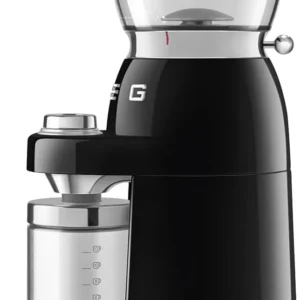 SMEG CGF11 Retro-Style Coffee Grinder – Burr Mill with 30 Grind Settings, Stainless Steel Conical Burrs, Removable Hopper – Precision Countertop Grinder for Espresso, Drip, French Press-Black view 5