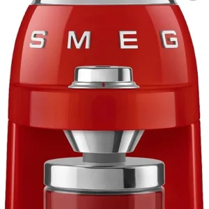 SMEG CGF11 Retro-Style Coffee Grinder – Burr Mill with 30 Grind Settings, Stainless Steel Conical Burrs, Removable Hopper – Precision Countertop Grinder for Espresso, Drip, French Press-Black