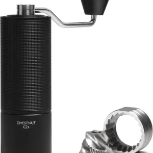 TIMEMORE Chestnut C2S Manual Coffee Grinder Stainless Steel S2C Conical Burr Coffee Grinder, Capacity 25g Hand Coffee Bean Grinder, Double Bearing Positioning, Black view 1