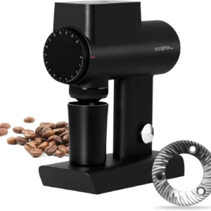 TIMEMORE Sculptor 064S Flat Burr Coffee Bean Grinder, Electric Espresso Grinder with Stepless Coarseness Adjustment, Suitable for Pour over, French Press, Cold Brew - White