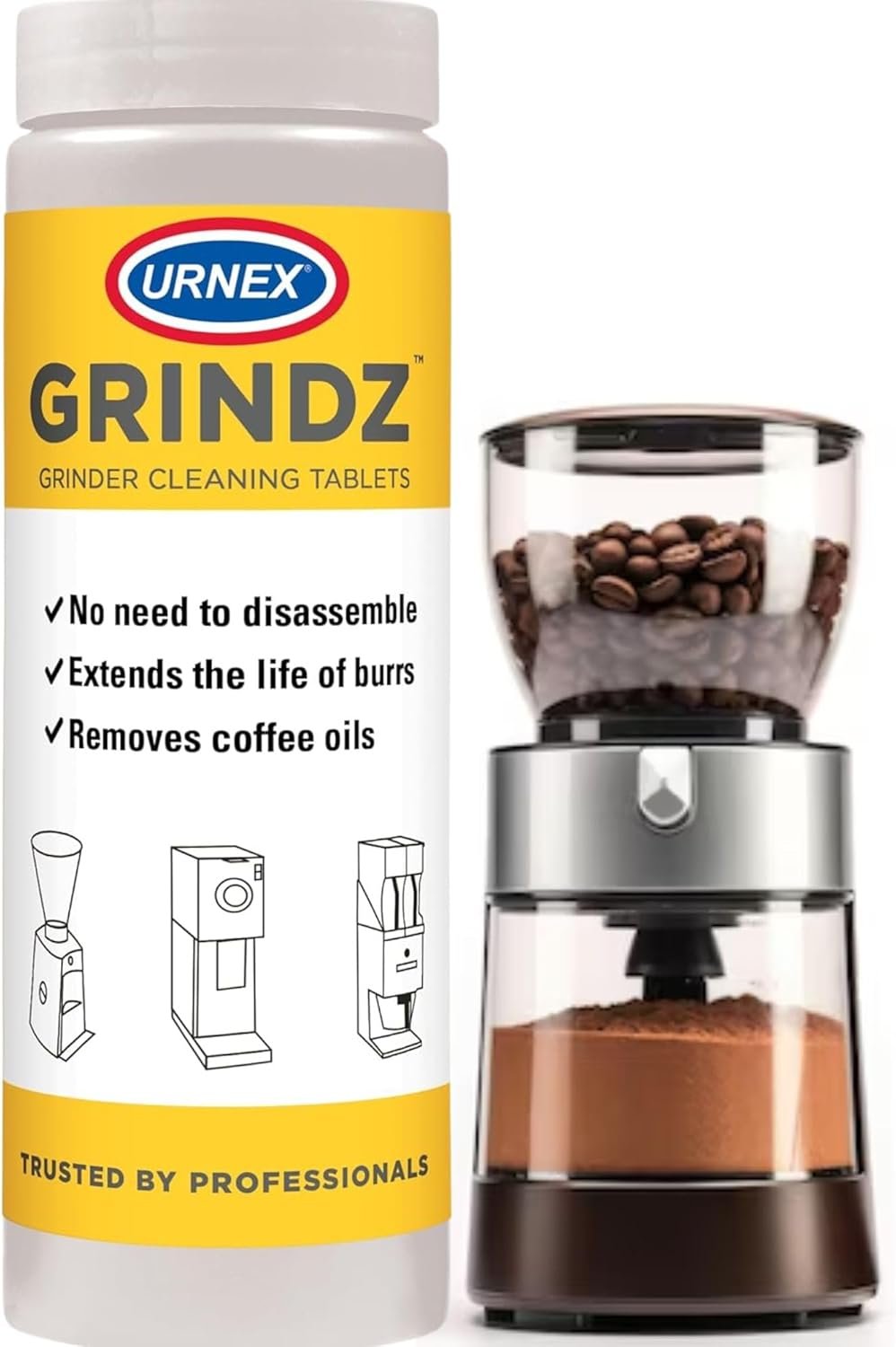 Urnex Grindz Coffee Grinder Cleaning Tablets