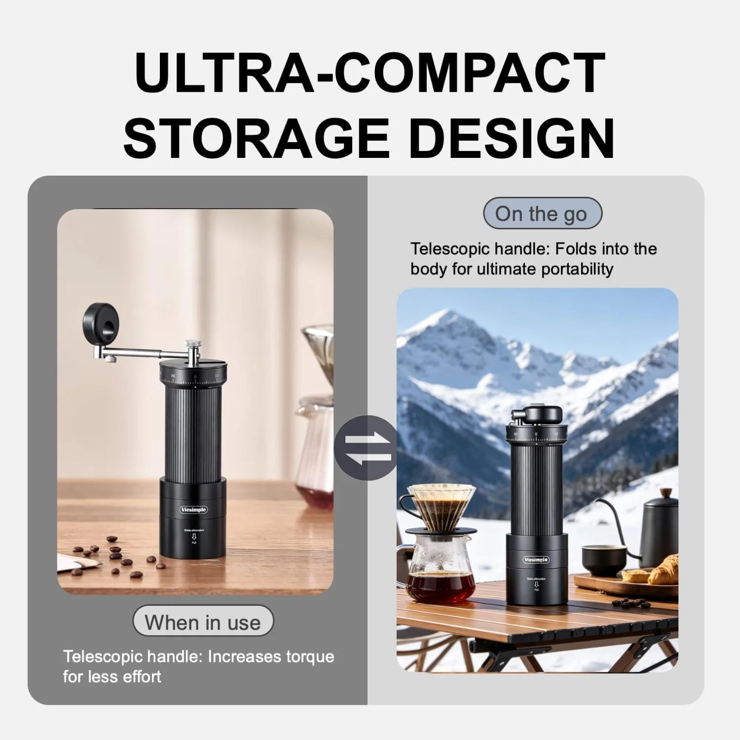 Viesimple V4 Manual Coffee Grinder