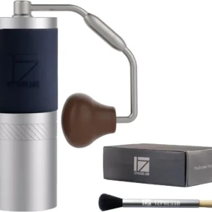 1Zpresso J Manual Coffee Grinder Silver with Assembly Stainless Steel Conical Burr - Numercial Internal Adjustable Setting for Pour Over French Press Cold Brew. view 1