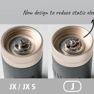 1Zpresso J Manual Coffee Grinder Silver with Assembly Stainless Steel Conical Burr - Numercial Internal Adjustable Setting for Pour Over French Press Cold Brew. view 5