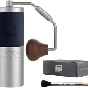 1Zpresso J Manual Coffee Grinder Silver with Assembly Stainless Steel Conical Burr - Numercial Internal Adjustable Setting for Pour Over French Press Cold Brew. view 6