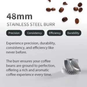 1Zpresso J Manual Coffee Grinder Silver with Assembly Stainless Steel Conical Burr - Numercial Internal Adjustable Setting for Pour Over French Press Cold Brew.