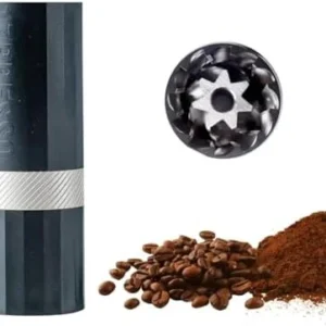 1Zpresso Q Air Manual Coffee Grinder-Black, Mini Slim Travel Sized Fits in the plunger, Stainless Steel Conical Burr, Numerical Adjustable Setting for Pour Over French Press Cold Brew.